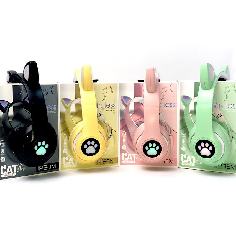 هدفون بلوتوثی مدل CAT EAR کد P33M