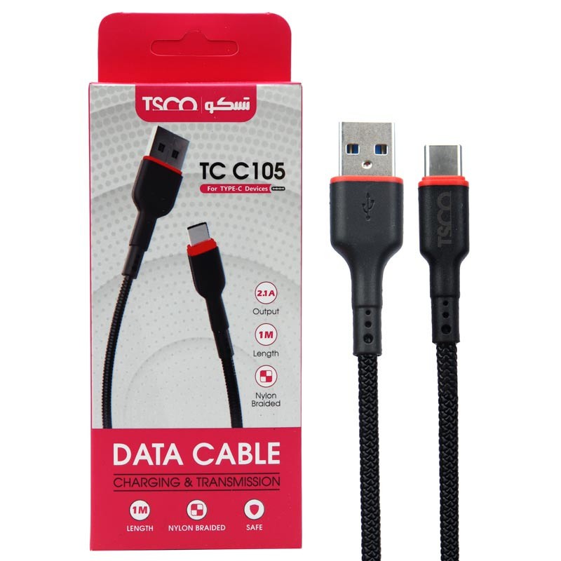 کابل Type-C تسکو مدل TCC 105 طول 1 متر