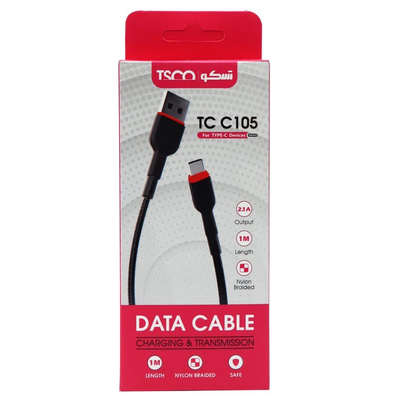 کابل Type-C تسکو مدل TCC 105 طول 1 متر