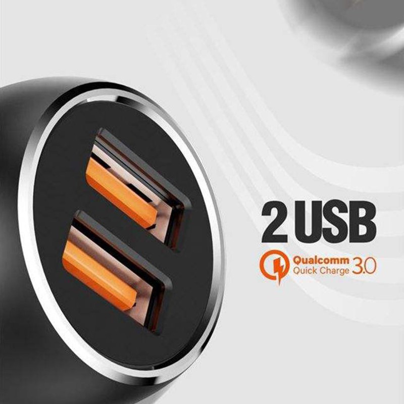 شارژر فندکی الدینیو مدل C503Q همراه با کابل microUSB