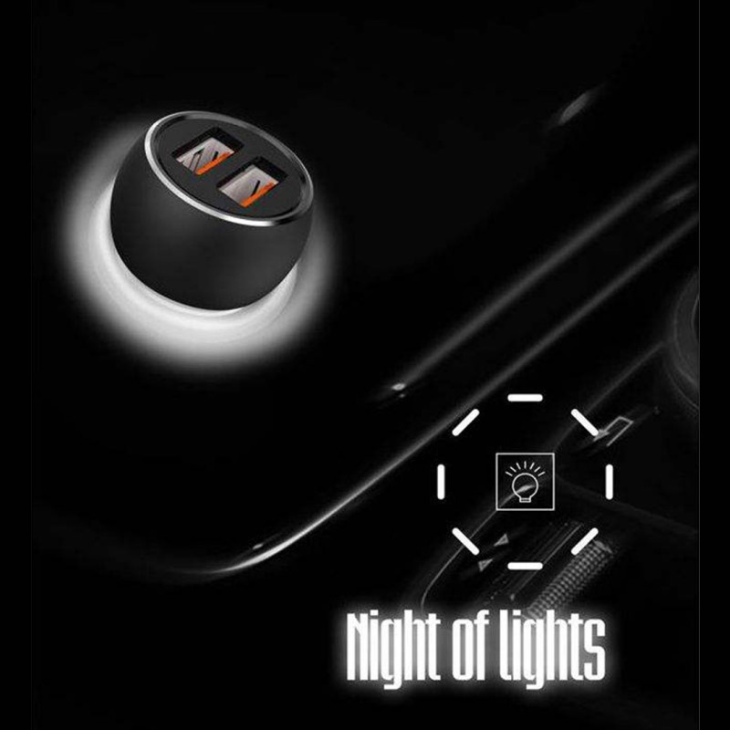شارژر فندکی الدینیو مدل C503Q همراه با کابل microUSB