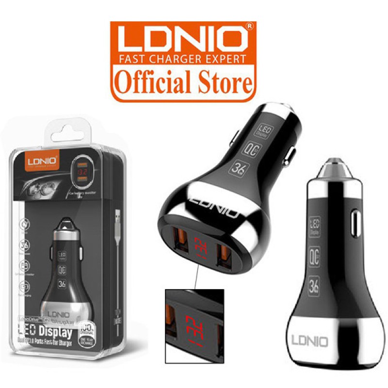 شارژر فندکی الدینیو مدل C2 به همراه با کابل microUSB
