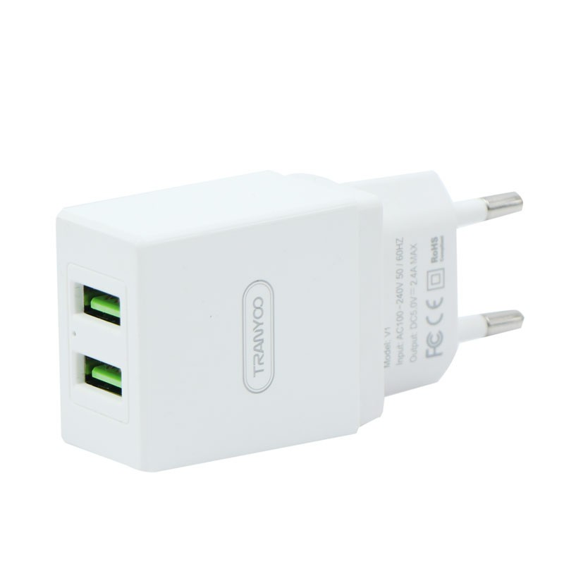 شارژر دیواری ترانیو مدل V11 به همراه کابل microUSB
