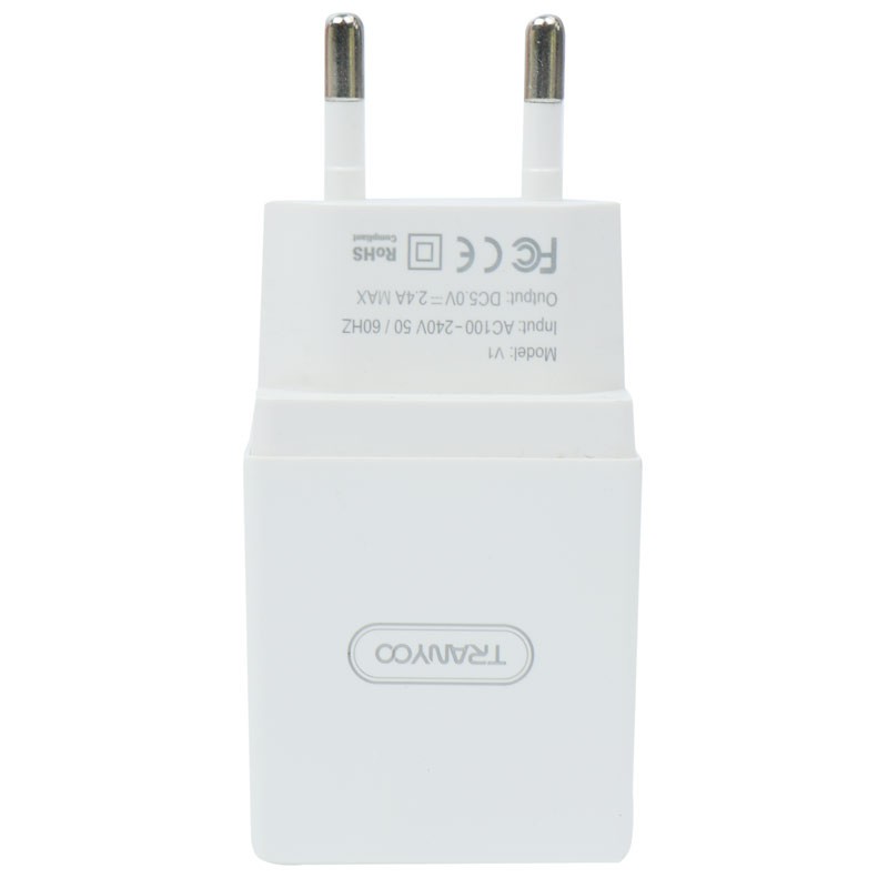 شارژر دیواری ترانیو مدل V11 به همراه کابل microUSB