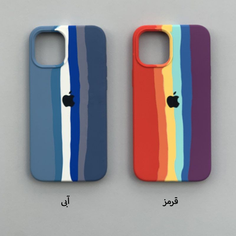 کاور سیلیکونی اورجینال رنگین کمانی مناسب برای iPhone 12