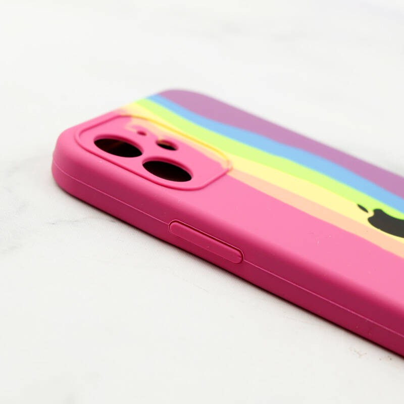 کاور سیلیکونی اورجینال رنگین کمانی مناسب برای iPhone 12