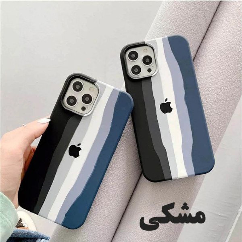 کاور سیلیکونی اورجینال رنگین کمانی مناسب برای iPhone 13