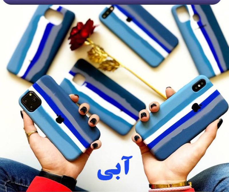 کاور سیلیکونی اورجینال رنگین کمانی مناسب برای iPhone 13