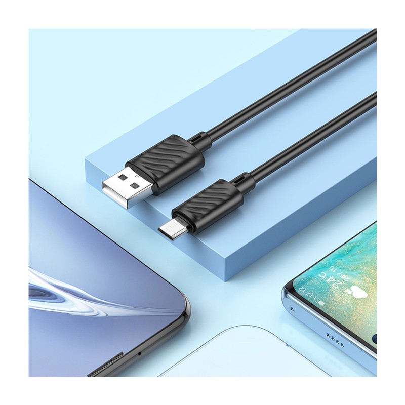 کابل تبدیل USB به MicroUSB هوکو مدل X88 طول 1 متر