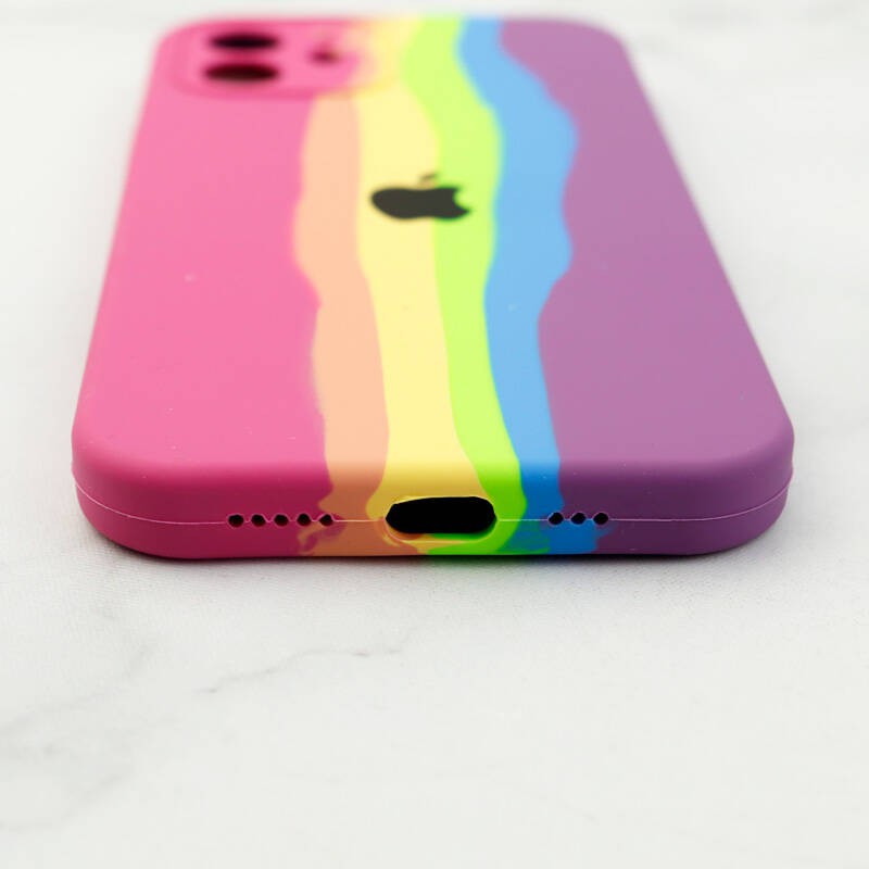 کاور سیلیکونی اورجینال رنگین کمانی مناسب برای iPhone 11