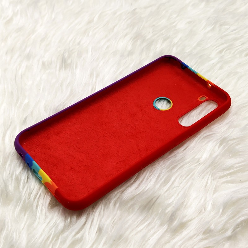 کاور سیلیکونی اورجینال رنگین کمانی مناسب برای Redmi Note 8