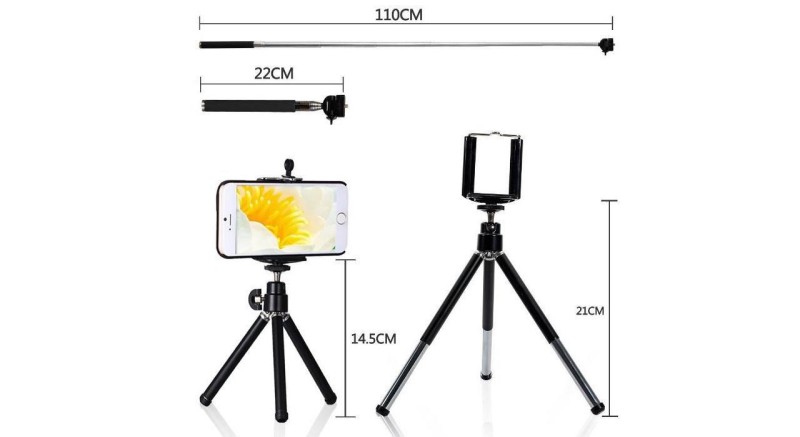 پک لنزهای کلیپسی،سه پایه دوربین و شاتر بلوتوث آس اسپشیال مدل T10