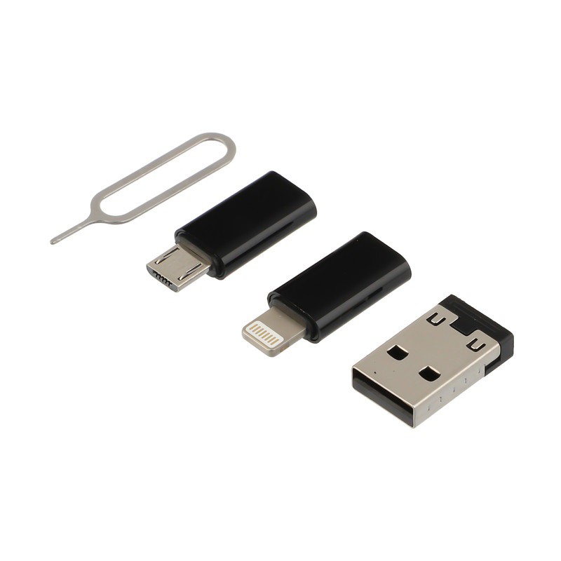 کابل تبدیل USB-C به USB-C / لایتنینگ / USB / micro USB پرووان مدل PCK001 طول 0.29 متر