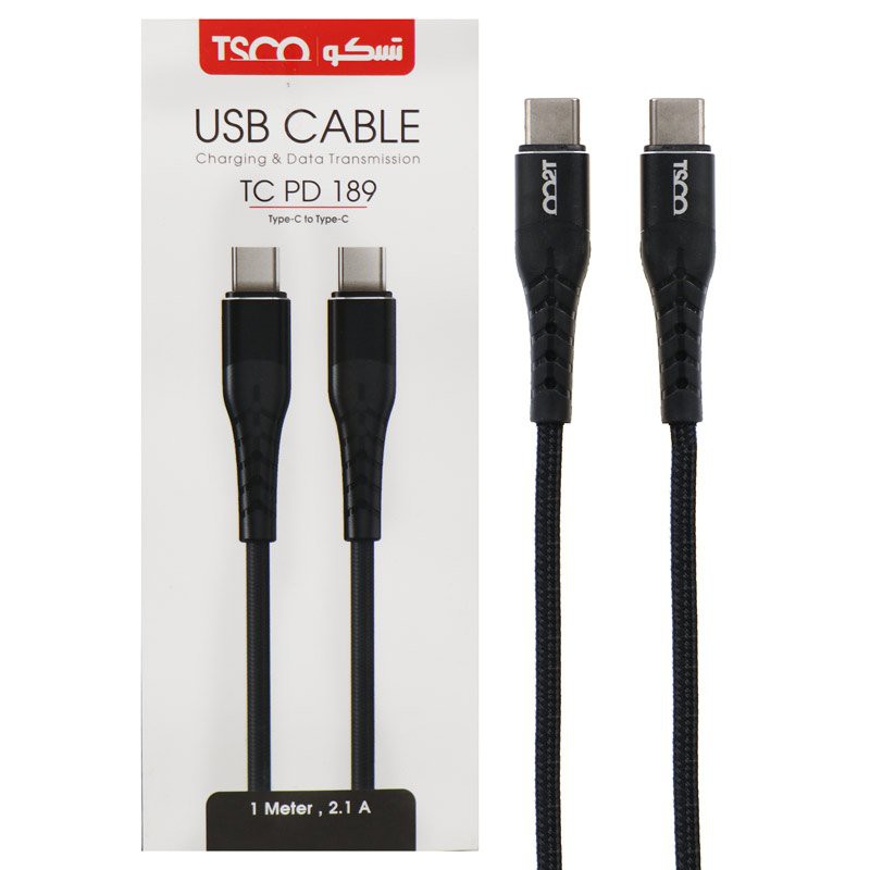 کابل Type-C تسکو مدل TC PD 189 طول 1 متر