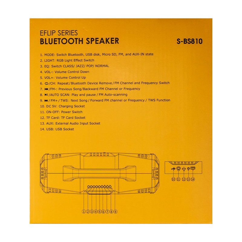 اسپیکر بلوتوثی قابل حمل سیبراتون مدل S-BS810