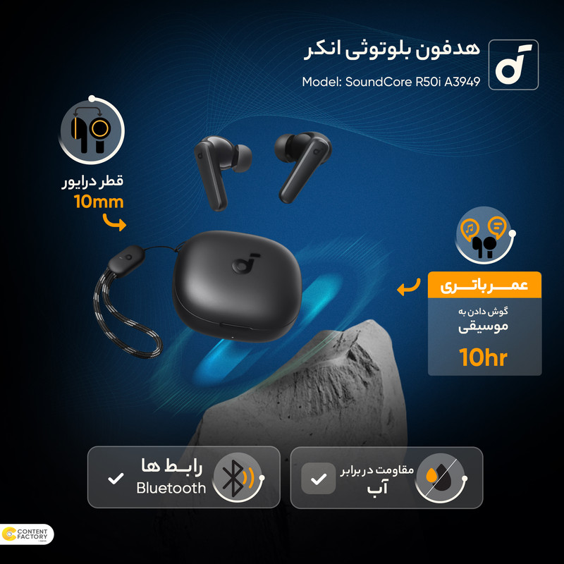 هندزفری بلوتوثی انکر مدل SoundCore R50i A3949