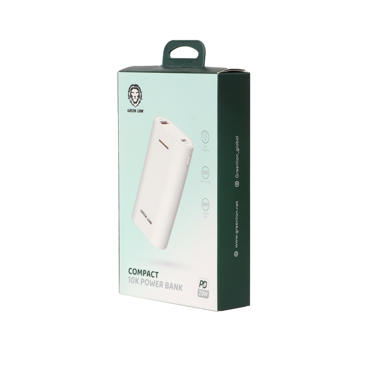 پاوربانک (PD و فست شارژ) Green Lion 20W 10000mAh مدل GNCOM10KPBWH