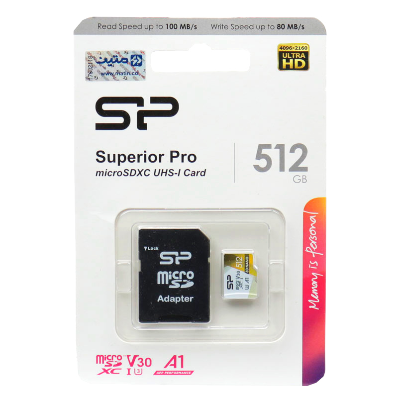 کارت حافظه MicroSDXC سیلیکون پاور مدل Superior Pro ظرفیت ۵۱۲ گیگابایت