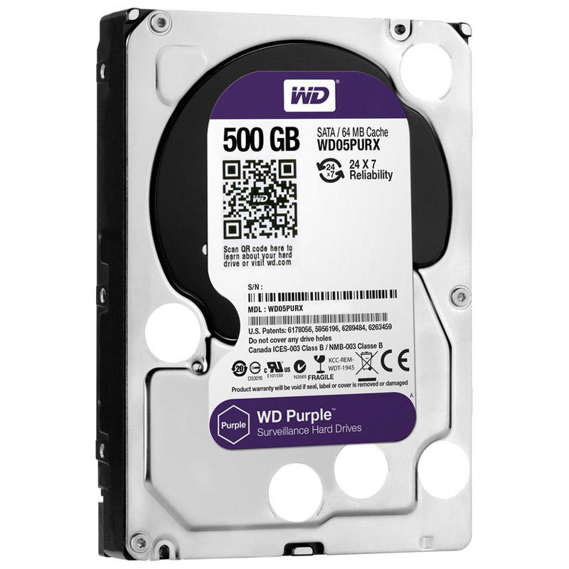 هارد دیسک اینترنال وسترن دیجیتال مدل Purple WD05PURX ظرفیت ۵۰۰ گیگابایت