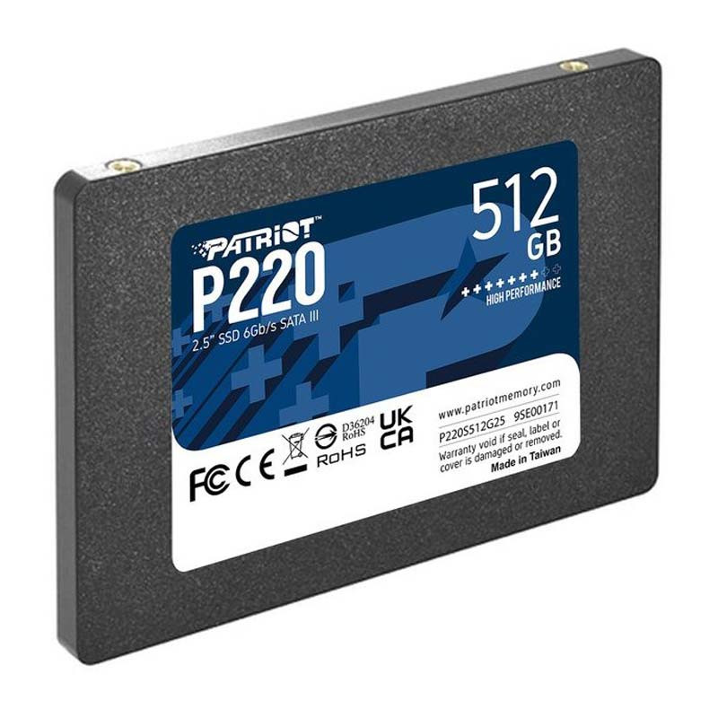 حافظه SSD اینترنال پاتریوت مدل P220 ظرفیت 512 گیگابایت