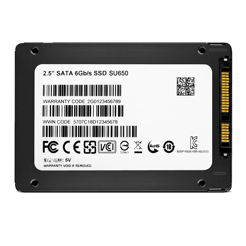 حافظه SSD اینترنال ای دیتا مدل Ultimate SU650 ظرفیت ۲۵۶ گیگابایت