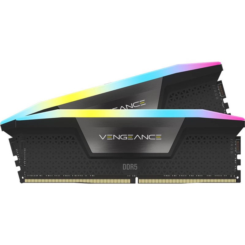 رم کامپیوتر DDR5 دو کاناله 5600 مگاهرتز CL40 کورسیر مدل Vengeance RGB ظرفیت 64 گیگابایت