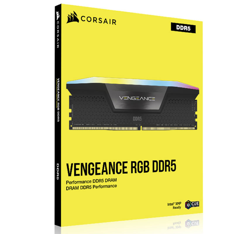 رم کامپیوتر DDR5 دو کاناله 5600 مگاهرتز CL40 کورسیر مدل Vengeance RGB ظرفیت 64 گیگابایت