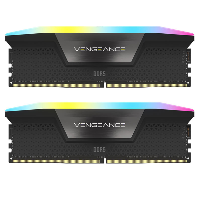 رم کامپیوتر DDR5 دو کاناله 5600 مگاهرتز CL40 کورسیر مدل Vengeance RGB ظرفیت 64 گیگابایت