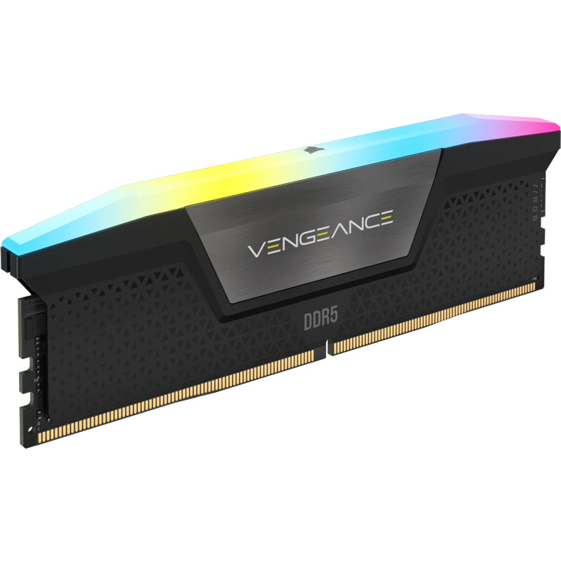 رم کامپیوتر DDR5 دو کاناله 5600 مگاهرتز CL40 کورسیر مدل Vengeance RGB ظرفیت 64 گیگابایت