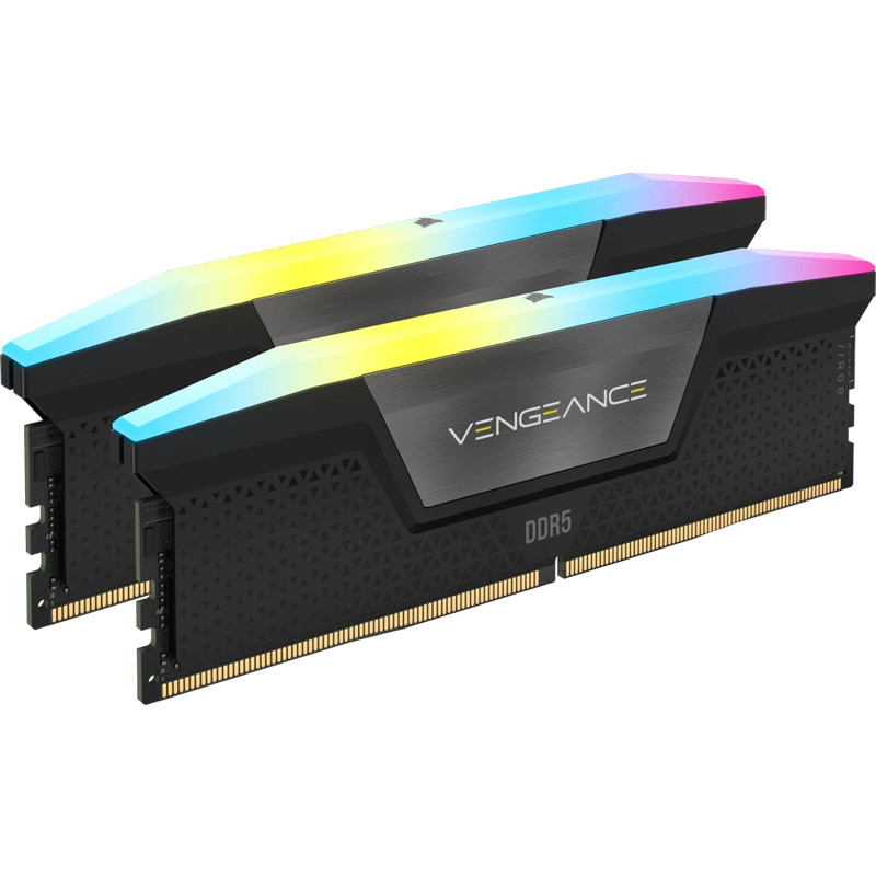 رم کامپیوتر DDR5 دو کاناله 5600 مگاهرتز CL40 کورسیر مدل Vengeance RGB ظرفیت 64 گیگابایت