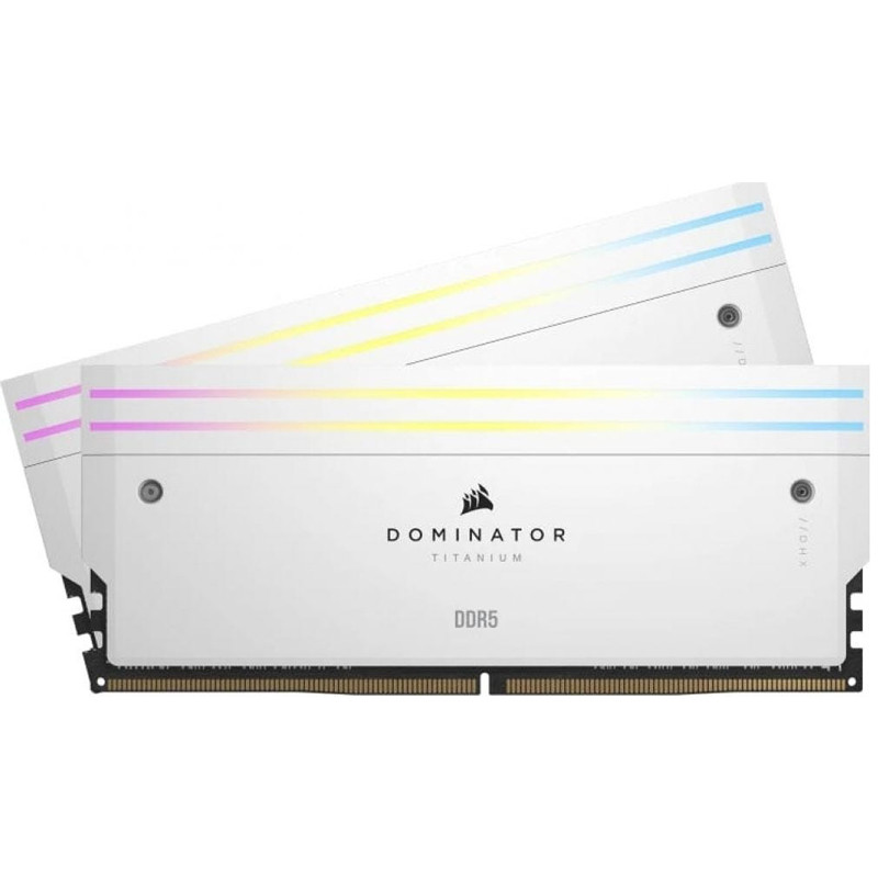 رم کامپیوتر DDR5 دو کاناله 6600 مگاهرتز CL22 کورسیر مدل Dominator Titanium RGB با ظرفیت 32 گیگابایت