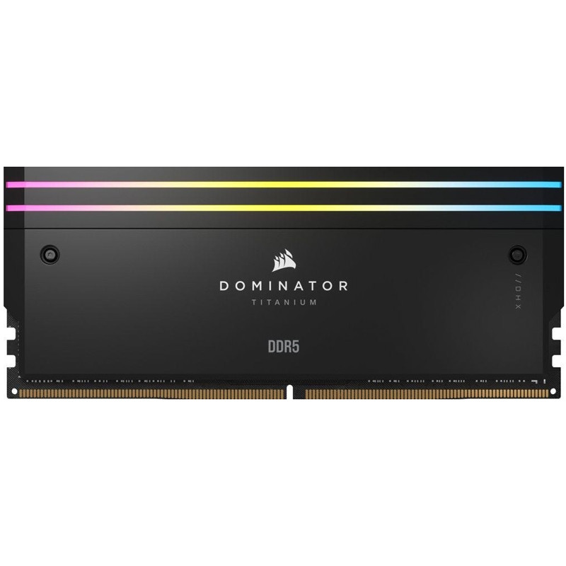 رم کامپیوتر DDR5 دو کاناله 6600 مگاهرتز CL22 کورسیر مدل Dominator Titanium RGB با ظرفیت 32 گیگابایت