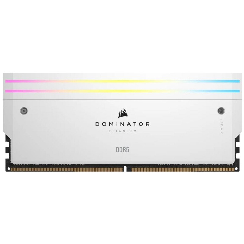 رم کامپیوتر DDR5 دو کاناله 6600 مگاهرتز CL22 کورسیر مدل Dominator Titanium RGB با ظرفیت 32 گیگابایت