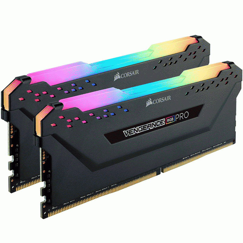 رم کامپیوتر DDR4 دو کاناله 3600 مگاهرتز CL16 کورسیر مدل Vengeance RGB Pro ظرفیت 64 گیگابایت