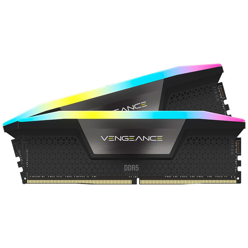 رم کامپیوتر DDR5 دو کاناله 6600 مگاهرتز CL38 کورسیر مدل Vengeance RGB ظرفیت 32 گیگابایت