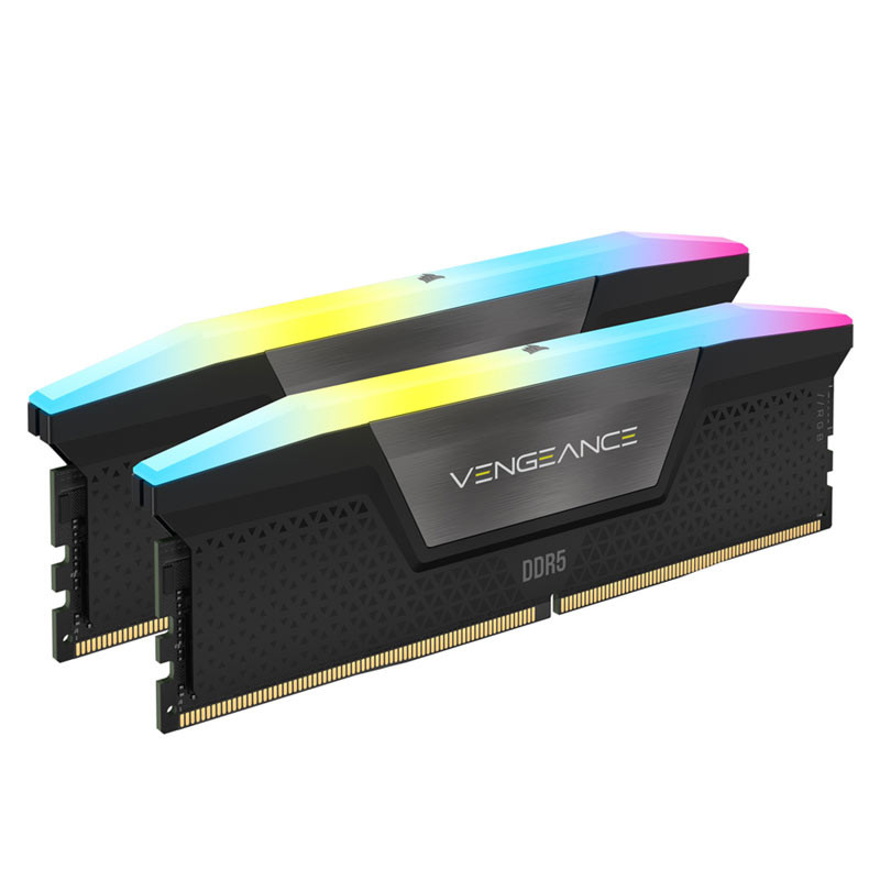 رم کامپیوتر DDR5 دو کاناله 5200 مگاهرتز CL40 کورسیر مدل Vengeance RGB ظرفیت ۳۲ گیگابایت