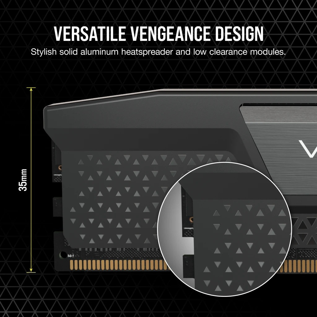 رم کامپیوتر DDR5 یک کاناله 5200 مگاهرتز CL40 کورسیر مدل Vengeance ظرفیت 16 گیگابایت