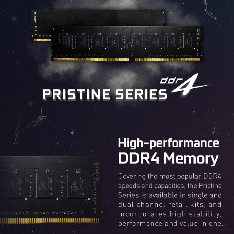 رم کامپیوتر DDR4 تک کاناله 3200 مگاهرتز گیل مدل Pristine ظرفیت 32 گیگابایت