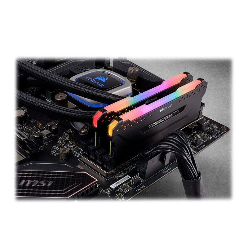 رم کامپیوتر DDR4 دو کاناله ۳۲۰۰ مگاهرتز CL16 کورسیر مدل Vengeance RGB Pro ظرفیت ۱۶ گیگابایت