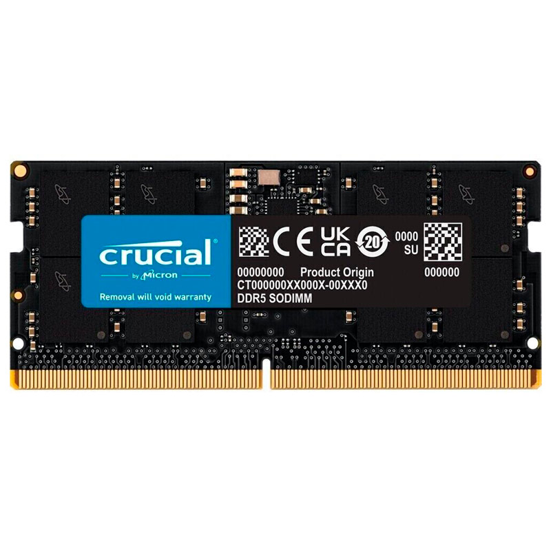 رم لپ تاپ DDR5 تک کاناله ۴۸۰۰ مگاهرتز کروشیال با پارت نامبر CT16G48C40S5 ظرفیت ۱۶ گیگابایت