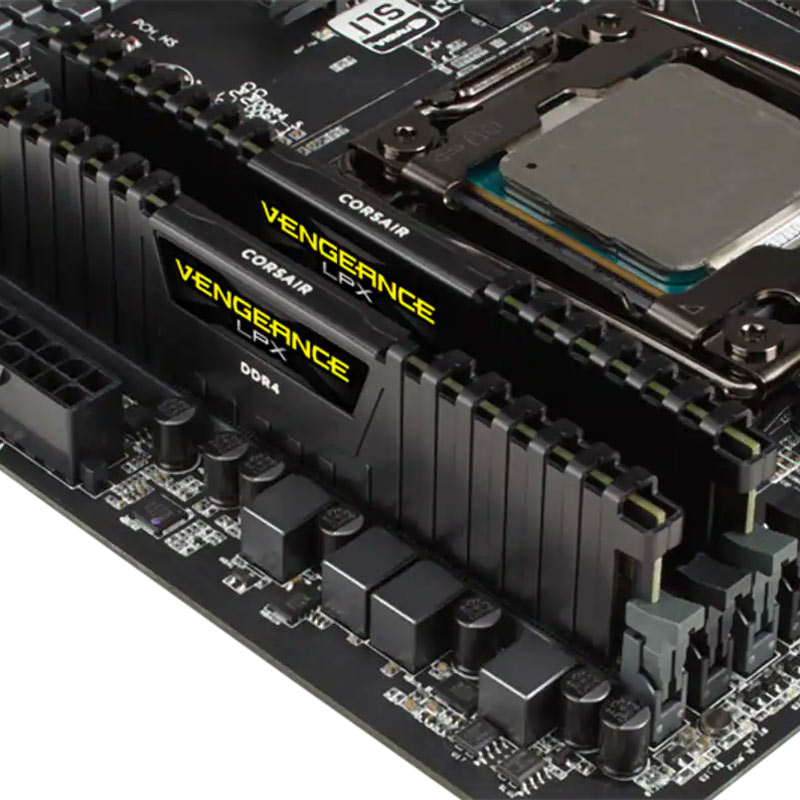 رم کامپیوتر DDR4 دو کاناله ۳۲۰۰ مگاهرتز CL16 کورسیر مدل Vengeance LPX ظرفیت ۱۶ گیگابایت