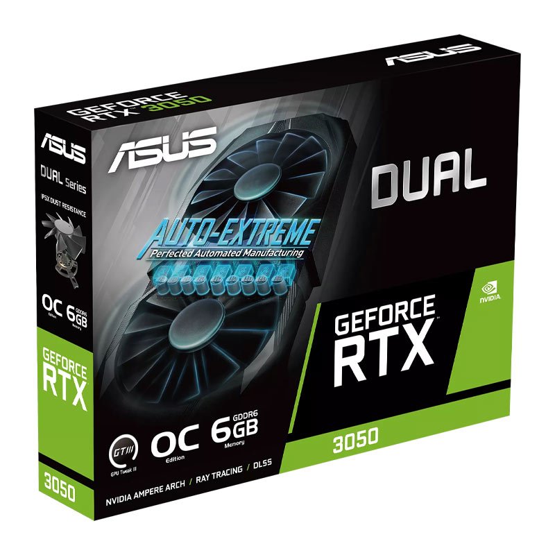 کارت گرافیک ایسوس مدل Dual GeForce RTX3050 OC با ظرفیت 6 گیگابایت