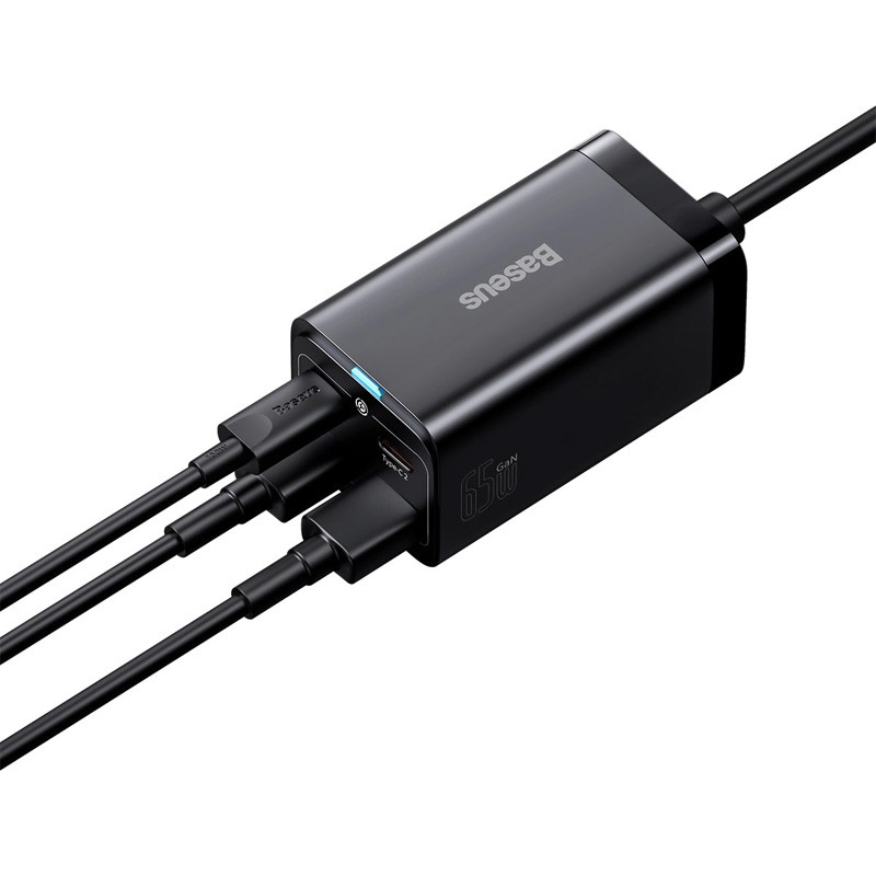 کلگی فست شارژ 4 پورت باسئوس سری GaN3 Pro Desktop مدل CCGP0401 به همراه کابل تبدیل تایپ سی