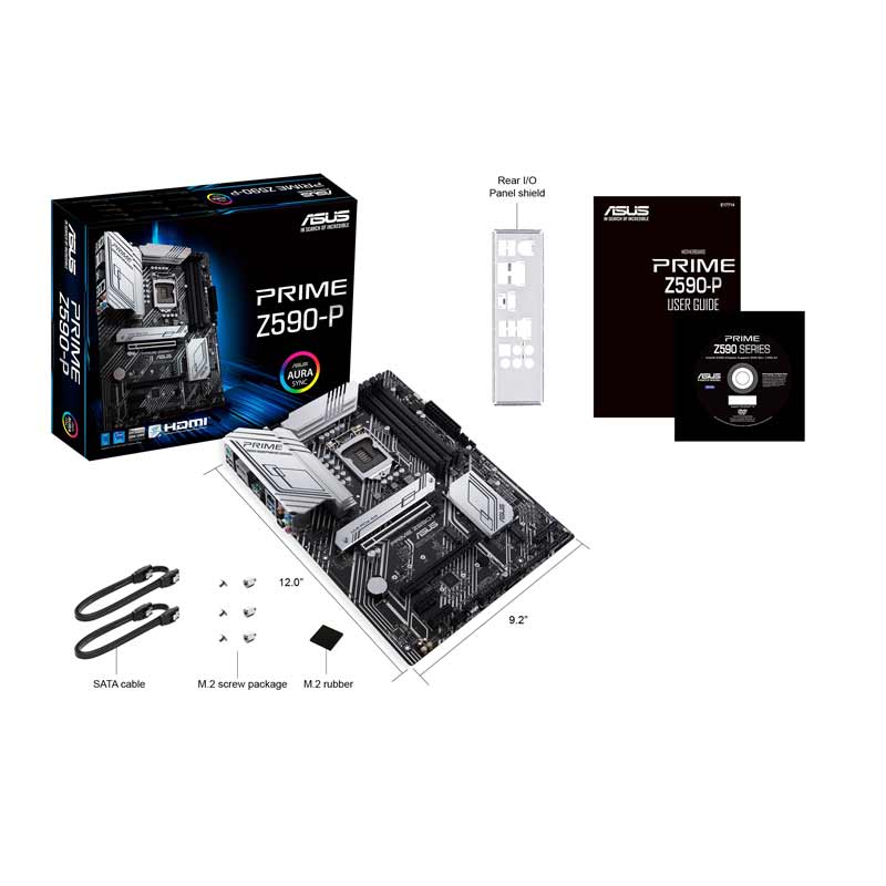 مادربورد ایسوس سری پرایم مدل Z590P با سوکت پردازنده LGA 1200