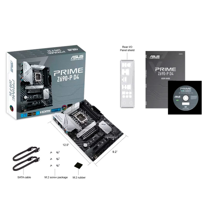 مادربورد ایسوس سری Prime مدل Z690-P D4 با سوکت پردازنده LGA 1700