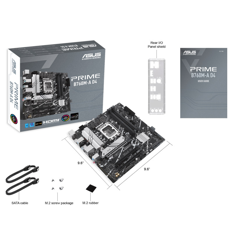 مادربورد ایسوس سری Prime مدل B760M-A D4 با سوکت پردازنده LGA 1700