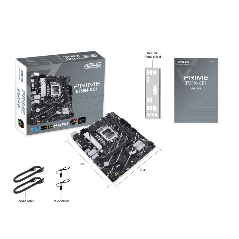 مادربورد ایسوس سری Prime مدل B760M-K با سوکت پردازنده LGA 1700