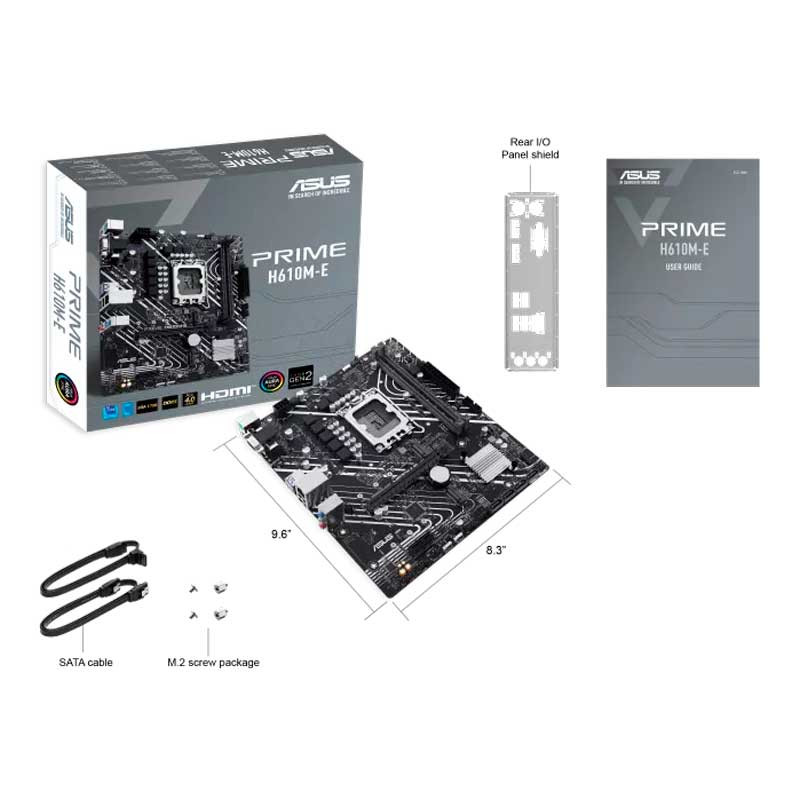 مادربورد ایسوس سری Prime مدل H610M-E با سوکت پردازنده LGA 1700