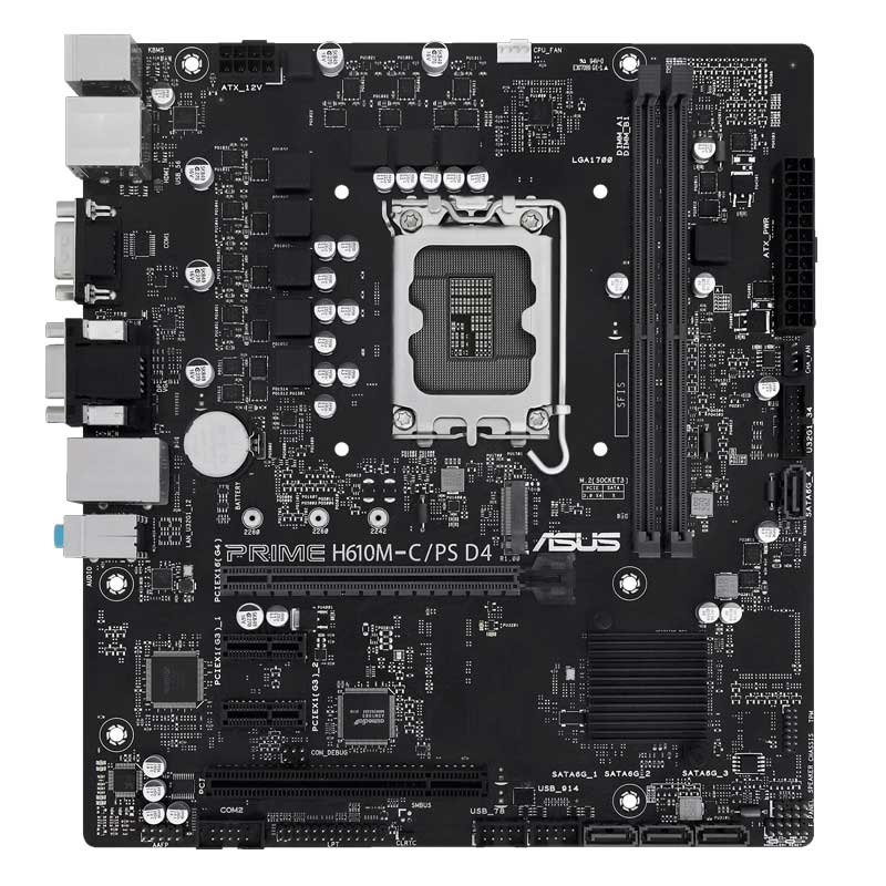 مادربورد ایسوس سری Prime مدل H610M-C/PS D4 با سوکت پردازنده LGA 1700