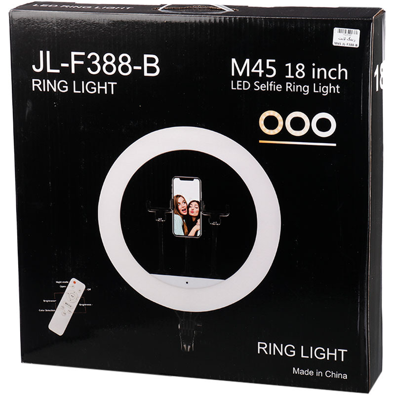 رینگ لایت M45 مدل JL-F388-B سایز 18 اینچ